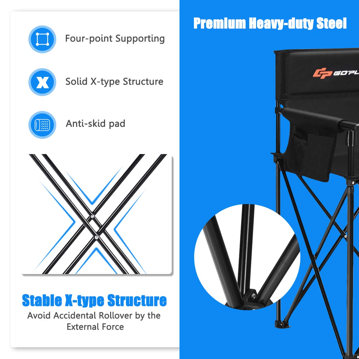 Costway chair with carrying bag for easy transport and storage