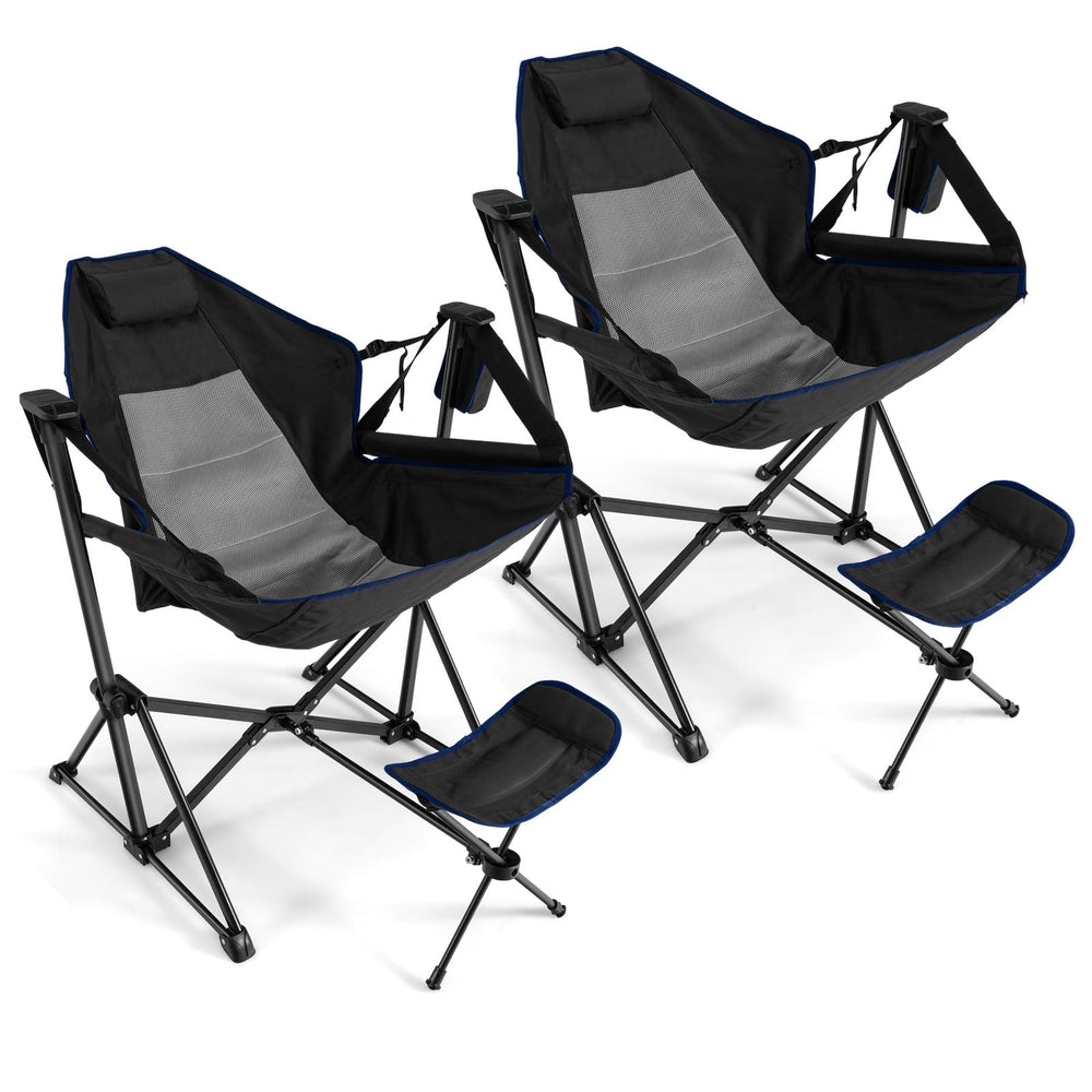 Costway folding camping chair with footrest for extended outdoor comfort