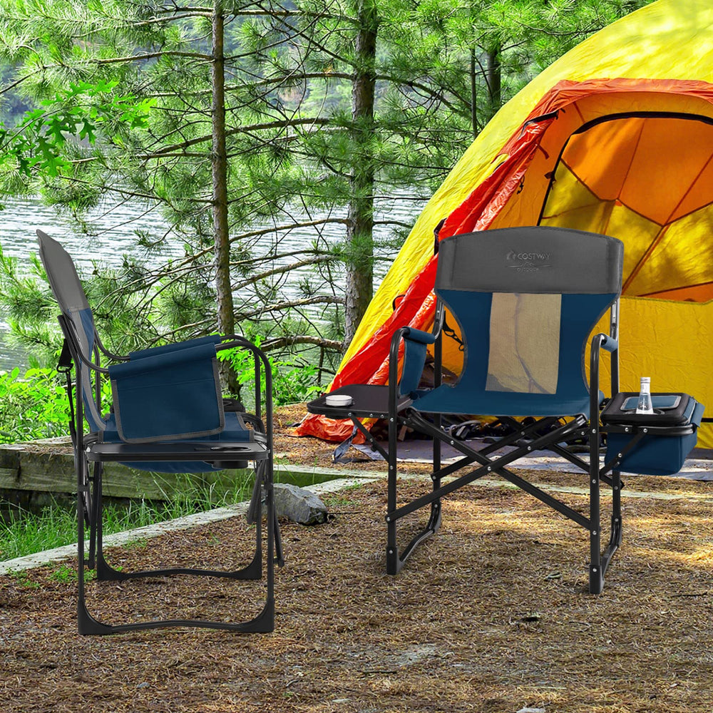 COSTWAY outdoor chair with PVC-coated fabric resists wear and fading.