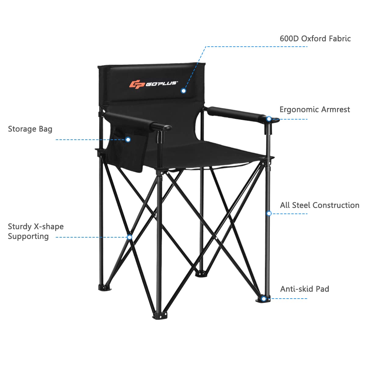 Costway folding chair in picnic setup ready for outdoor activities