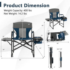 COSTWAY heavy-duty chair features a rustproof frame for reliable outdoor use.