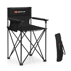 Costway folding camping chair in unfolded setup showing quick no-assembly use