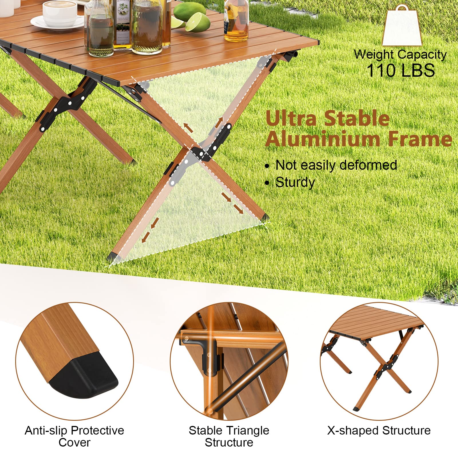 Costway folding picnic table carry bag included for portability