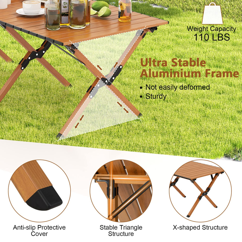 Costway folding picnic table carry bag included for portability