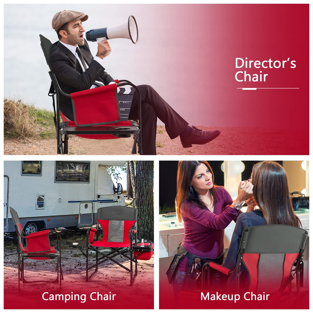 Costway makeup chair portable setup for on-the-go touch-ups.