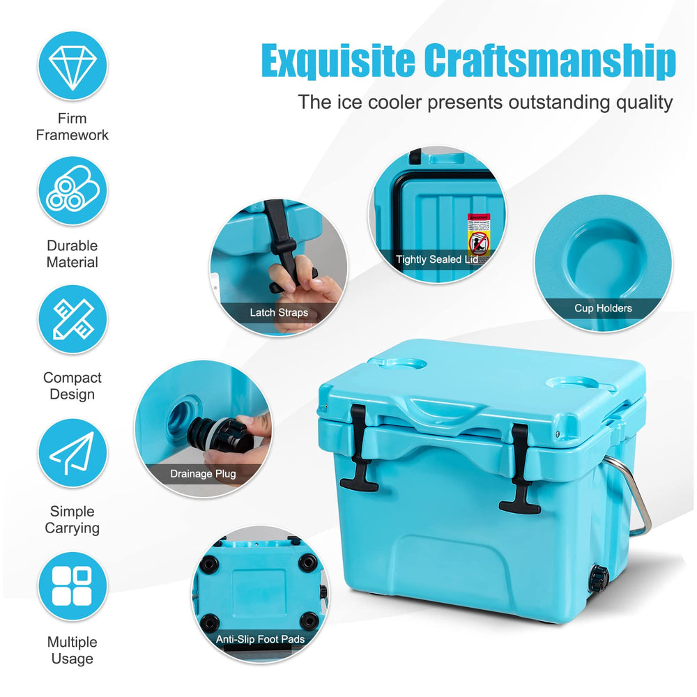 COSTWAY padded stainless steel handle for comfortable carrying