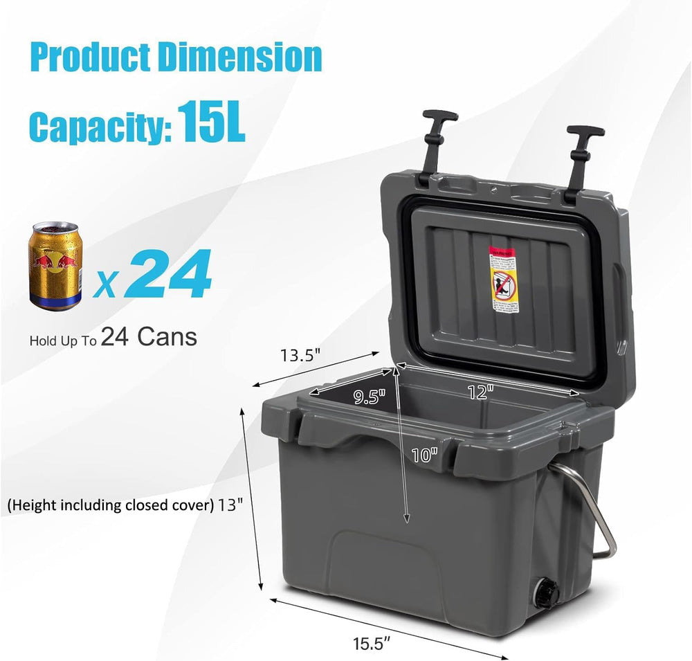 COSTWAY rotomolded cooler construction for rugged outdoor durability