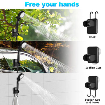 Cosy Life portable shower battery pack highlights long 6000mAh runtime.