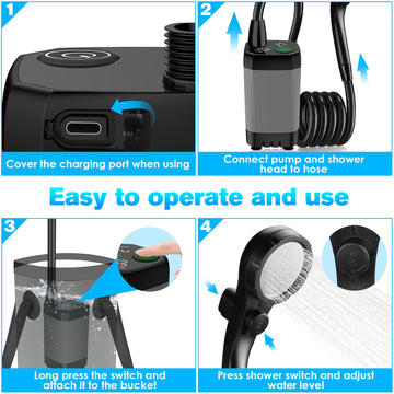 Cosy Life portable shower spray modes illustrate versatile water patterns.
