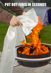 COTOM kitchen-use fire blanket ready for grease-fire protection during cooking.