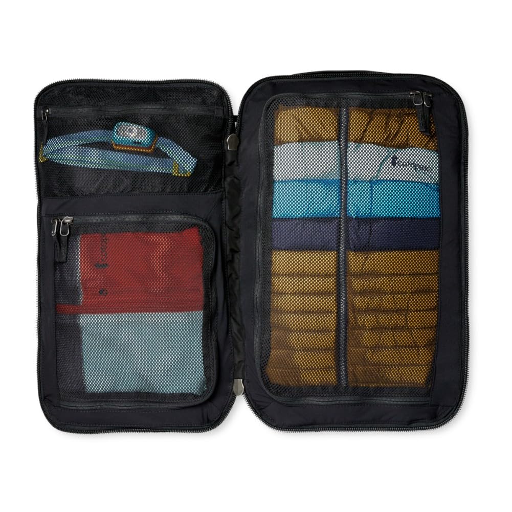 Cotopaxi Allpa 28L travel pack black interior pocket showcasing organized storage and laptop sleeve