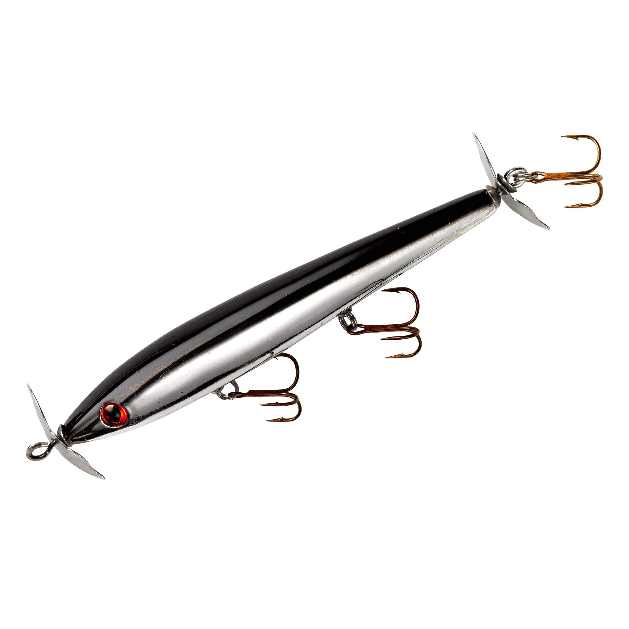 Cotton Cordell Boy Howdy topwater lure with chrome back ready for surface strikes.