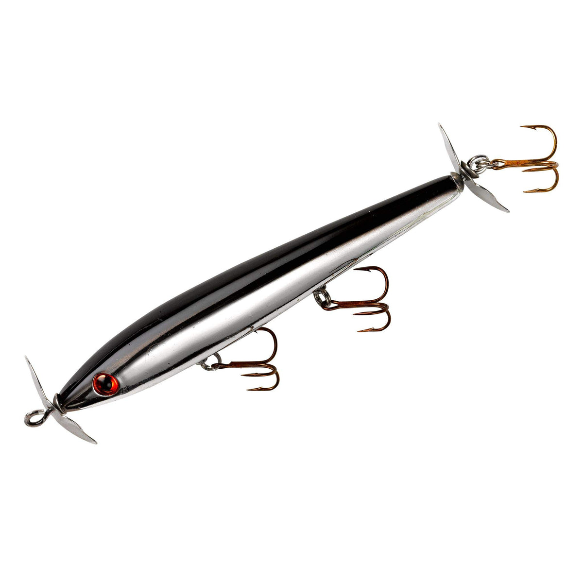 Cotton Cordell Boy Howdy topwater lure with chrome back ready for surface strikes.