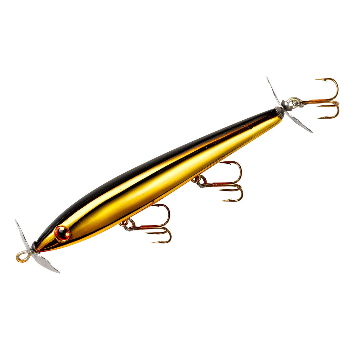 Cotton Cordell Boy Howdy topwater lure closeup showing dual props for surface taps
