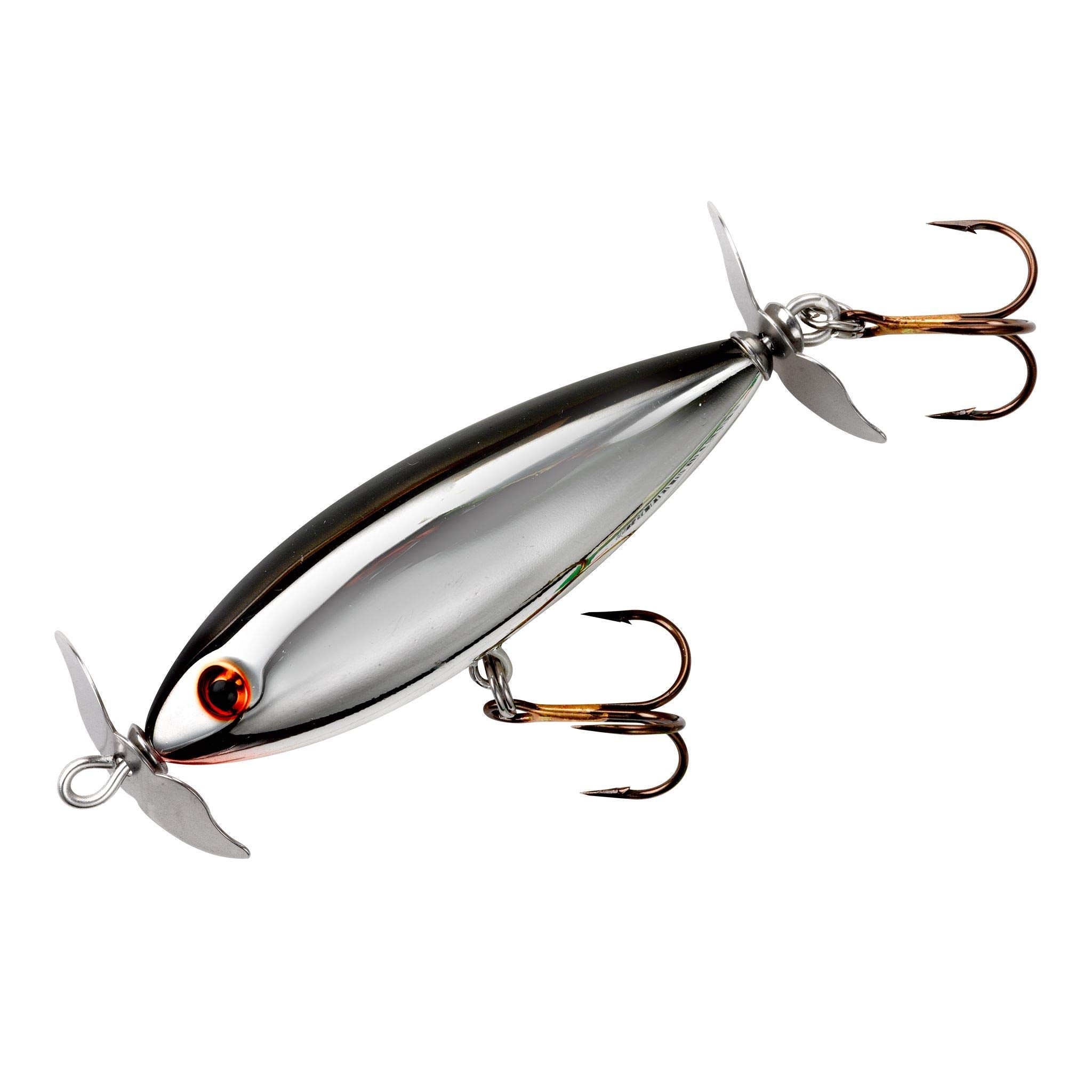 Cotton Cordell Crazy Shad with chrome back enhances long casts and topwater visibility