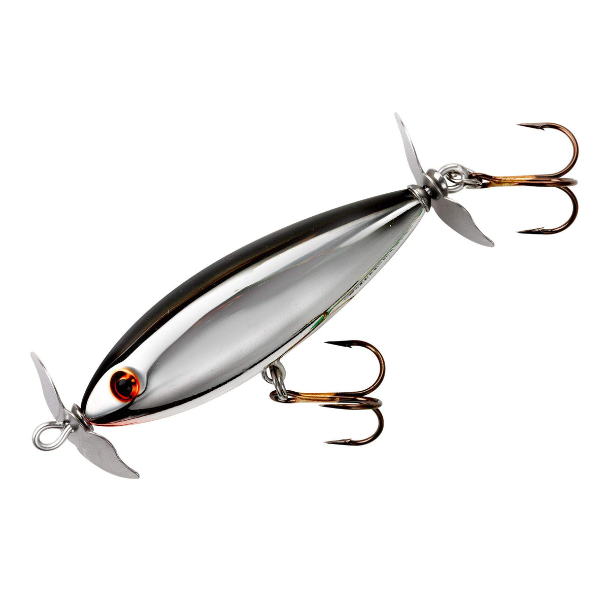 Cotton Cordell Crazy Shad with chrome back enhances long casts and topwater visibility
