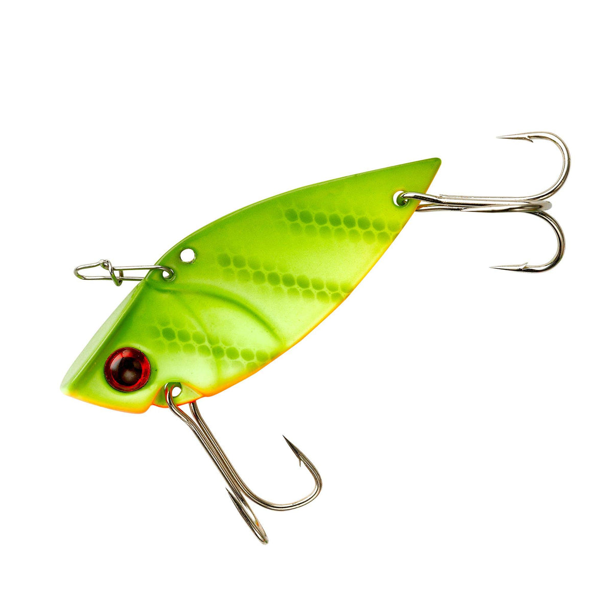 Cotton Cordell Gay Blade Chartreuse 2in with flat head for tight wiggle and flash