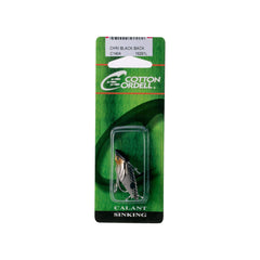 Cotton Cordell Gay Blade Chrome-Black side view with dual line-tie holes for casting and jigging.