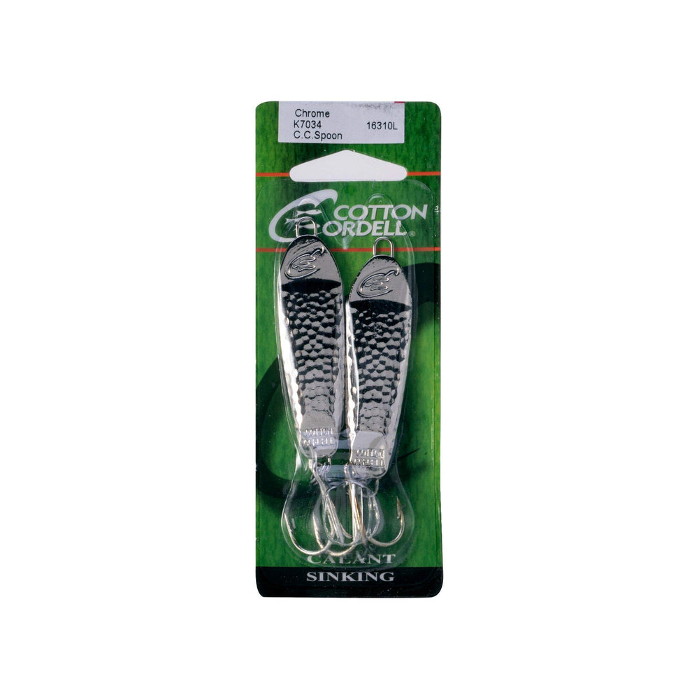 Cotton Cordell K7034 C C Spoon captures bass and walleye with fluttering wounded baitfish action