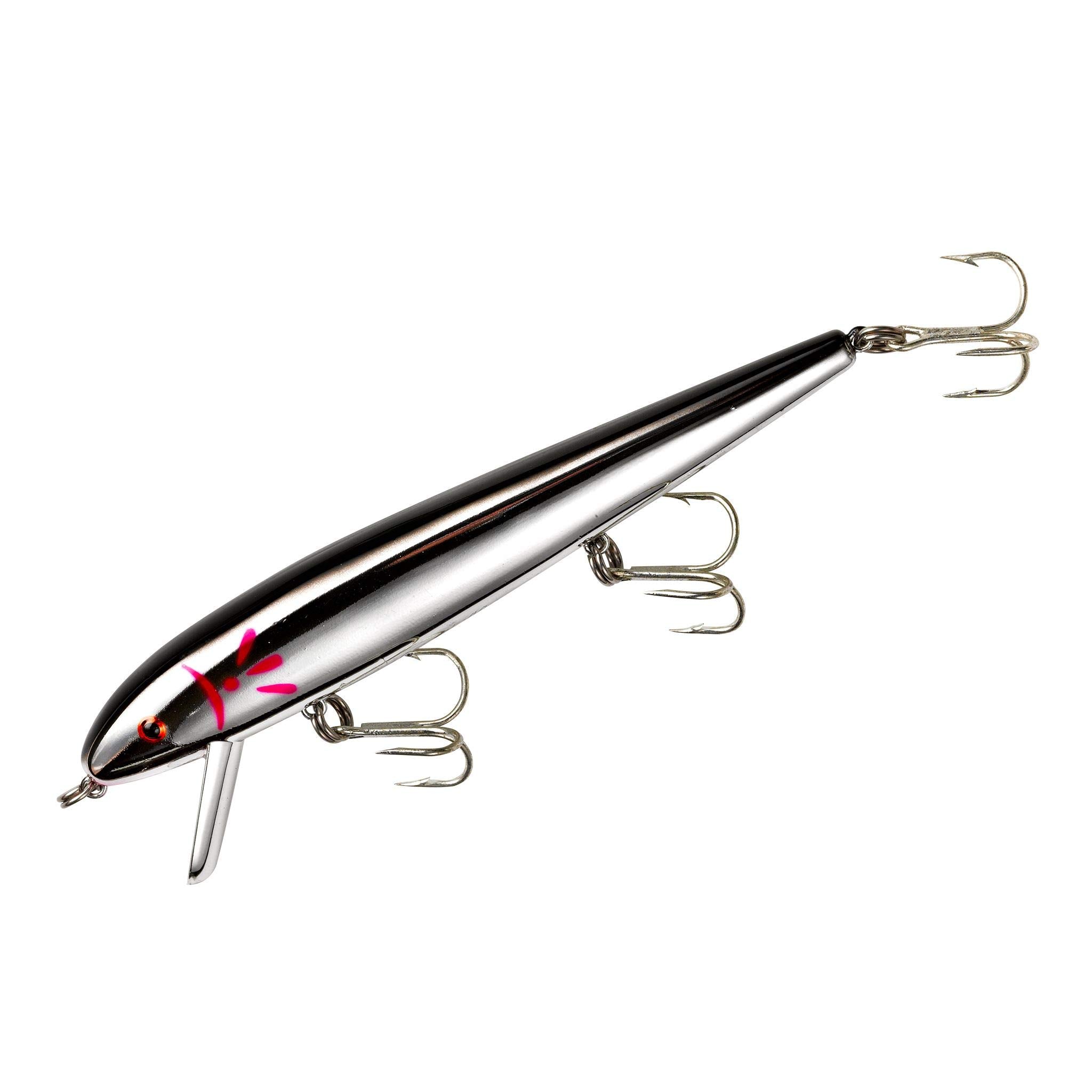 Cotton Cordell Red-Fin crankbait delivers topwater wake for bass.