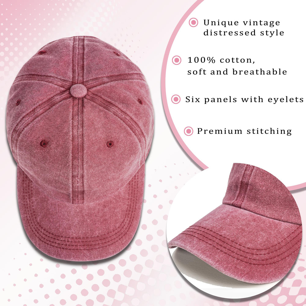 Soft cotton back view of red 1965 baseball cap