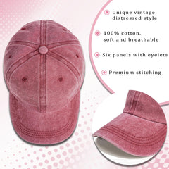 Soft cotton back view of red 1965 baseball cap
