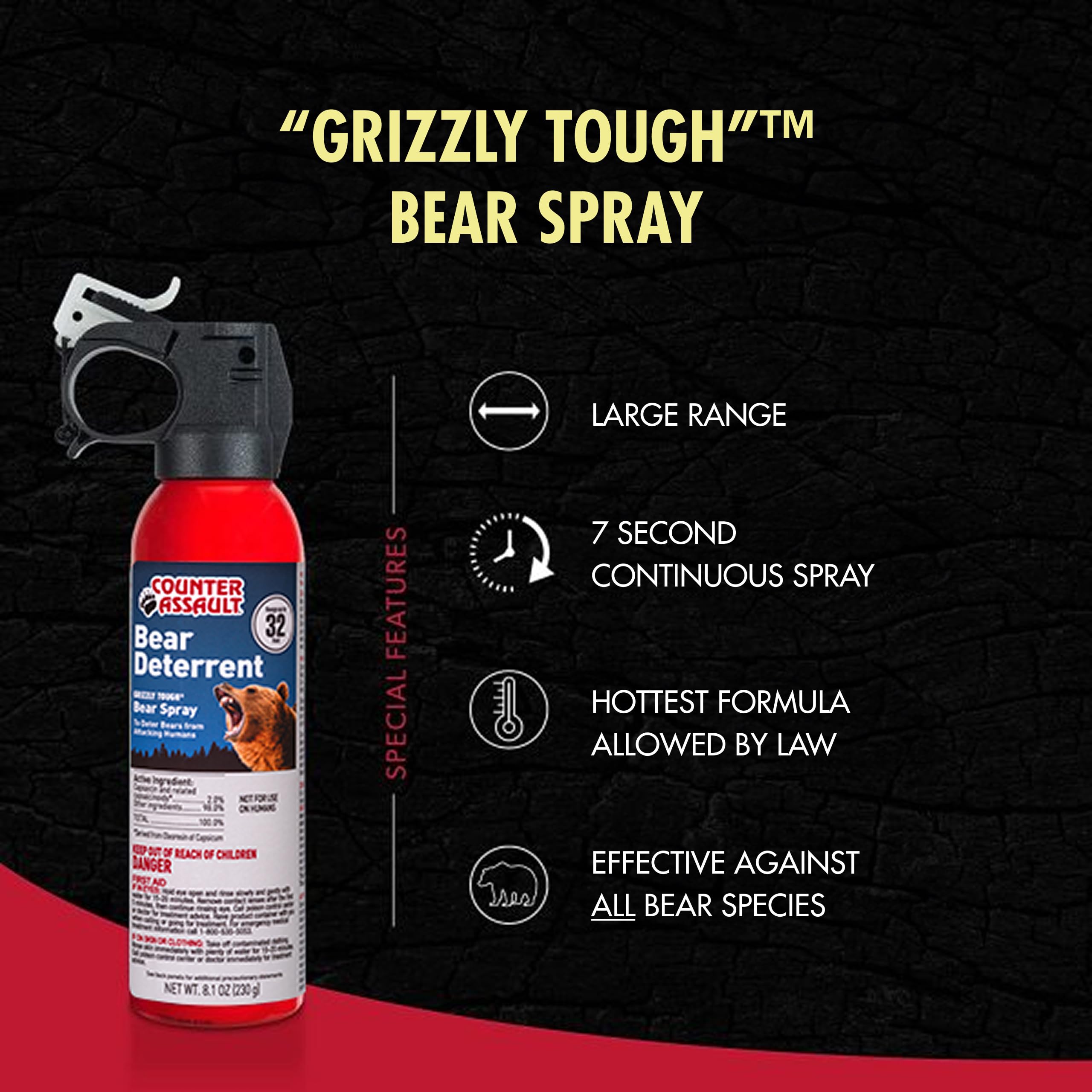 Counter Assault spray in backcountry setting for wildlife encounters.