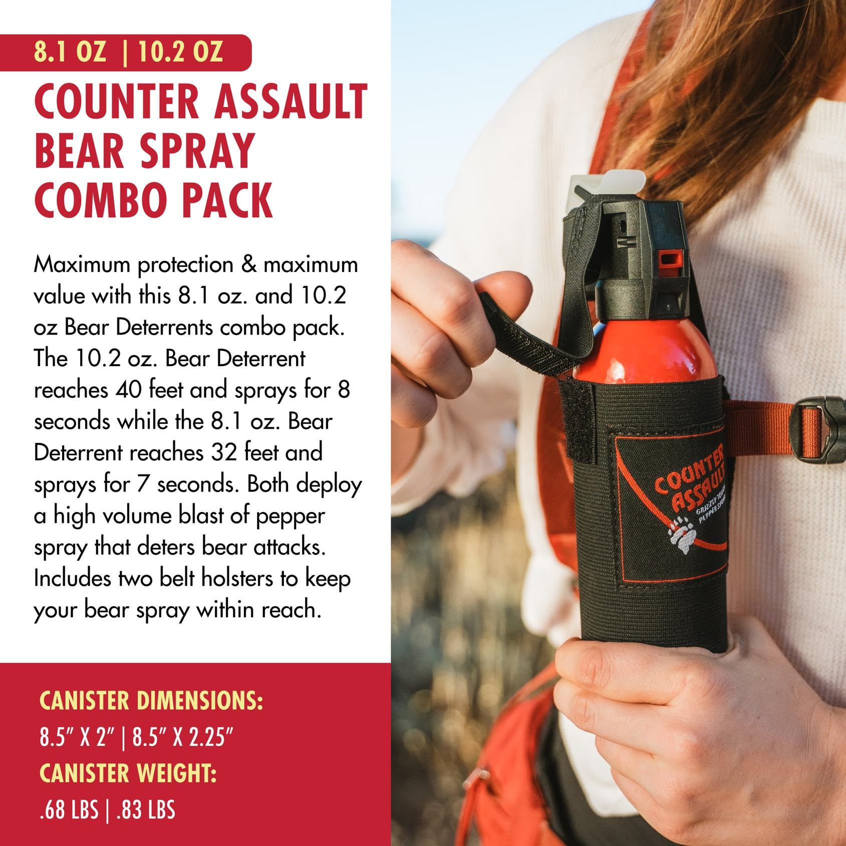 Counter Assault glow-in-the-dark tether aiding retrieval in low light.