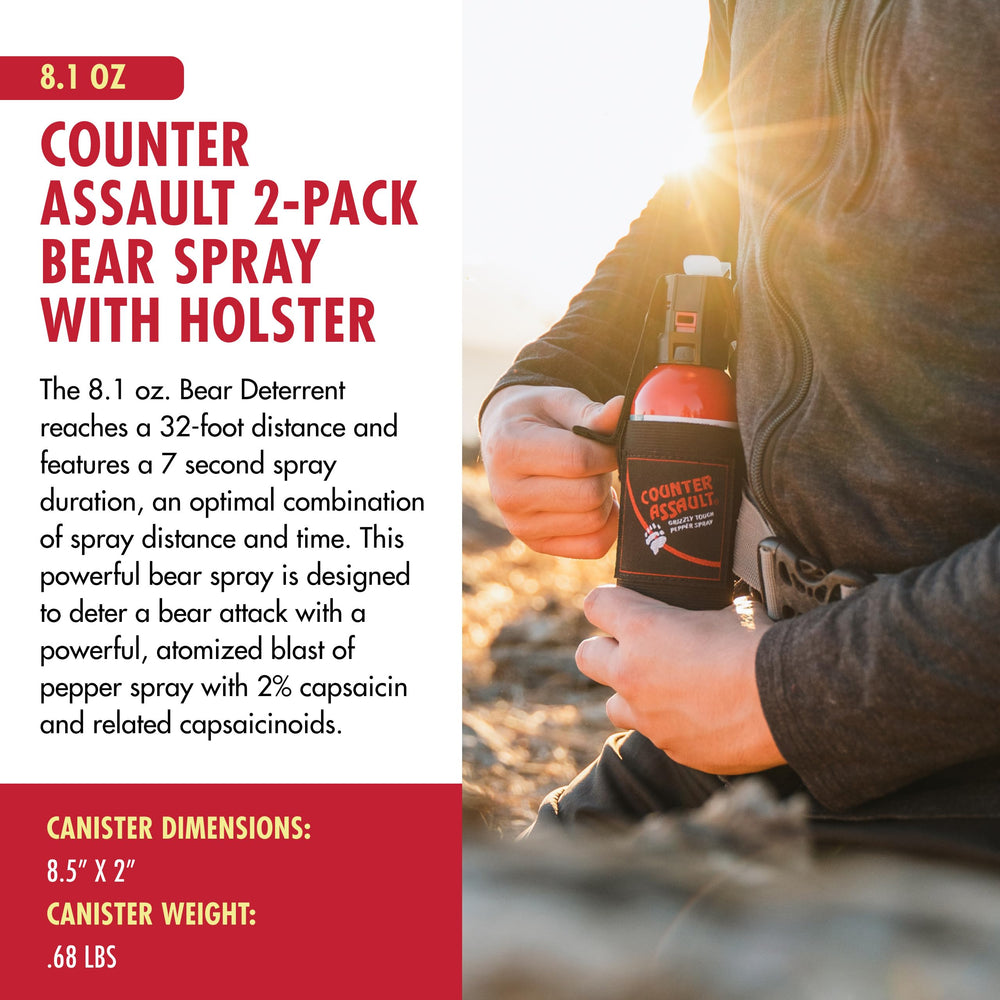 Counter Assault bear spray EPA-registered for compliant outdoor use