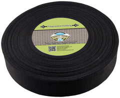 Country Brook Design 2-inch black polypro webbing, ideal for outdoor bags and gear securing
