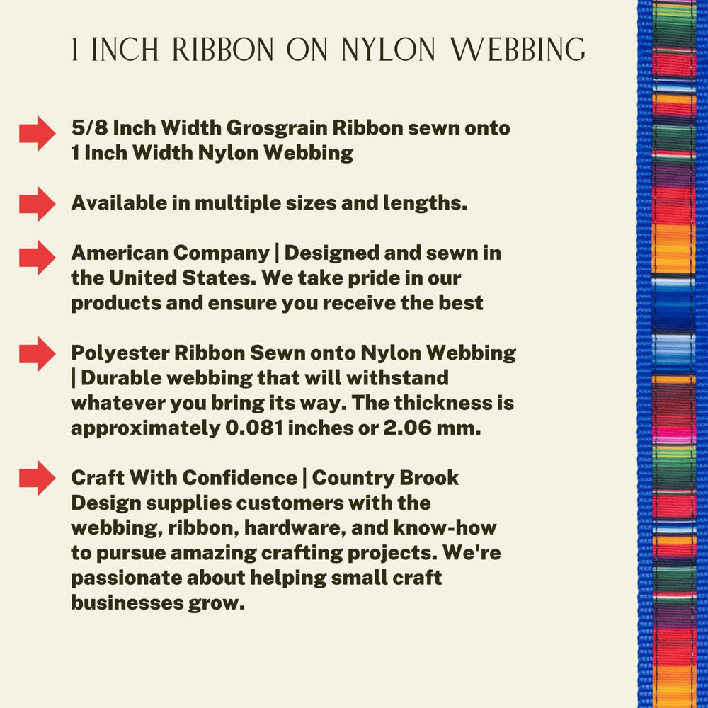 Country Brook Design 4200-pound tensile-strength webbing hints at long-lasting crafts.