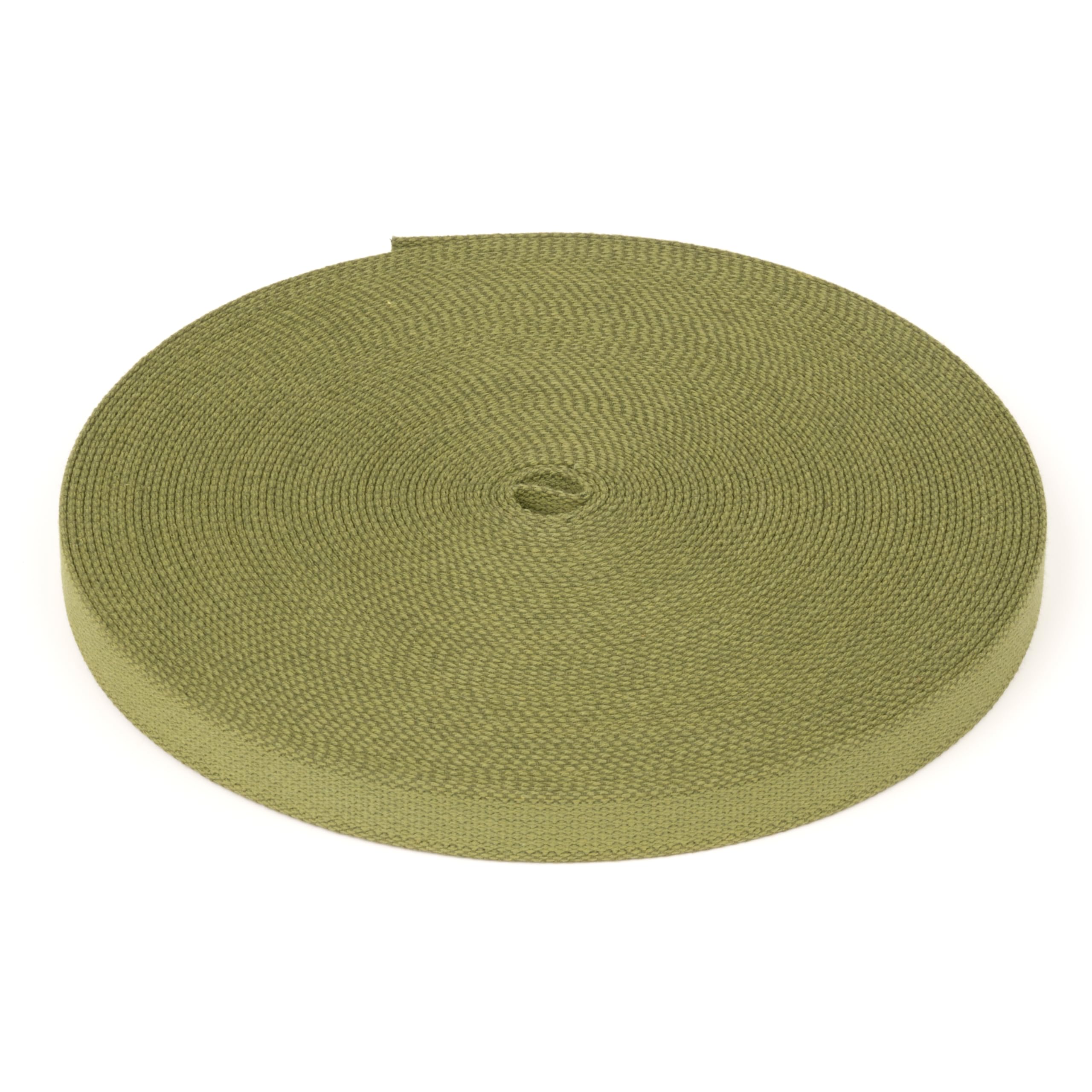Country Brook Design 5/8 inch berry compliant camo olive green cotton webbing for durable DIY straps