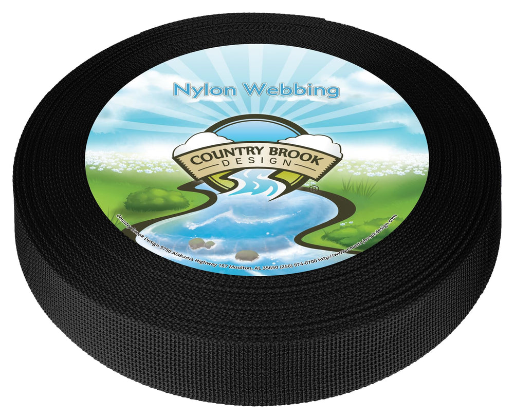 Country Brook Design black lite weight nylon webbing roll for lightweight projects