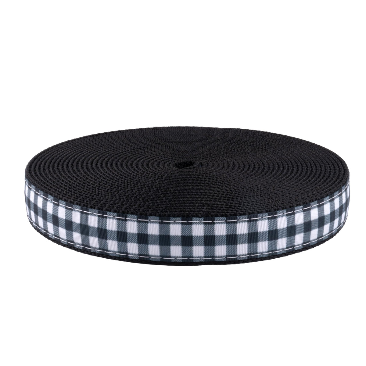Country Brook Design buffalo plaid ribbon on nylon webbing with bold 1-inch width