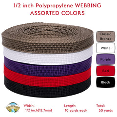 Country Brook Design half-inch purple polypro webbing ideal for colorful outdoor gear