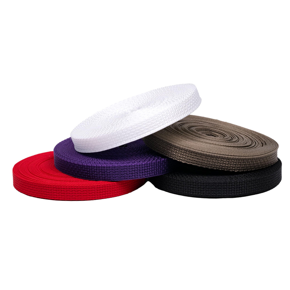 Country Brook Design half-inch red polypro webbing for durable bag straps