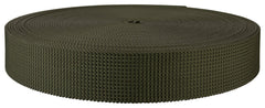 Country Brook Design olive drab green scuba webbing with stiff weave for durable belts.