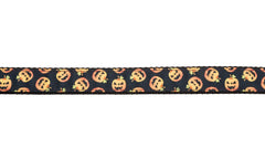 Pumpkins on black nylon webbing detail by Country Brook Design, ideal for decorative accents