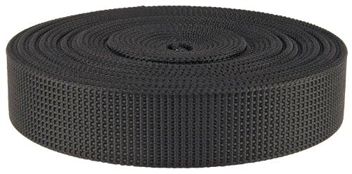 Country Brook Design scuba belt webbing in black, rugged and versatile for heavy-duty belts and gear