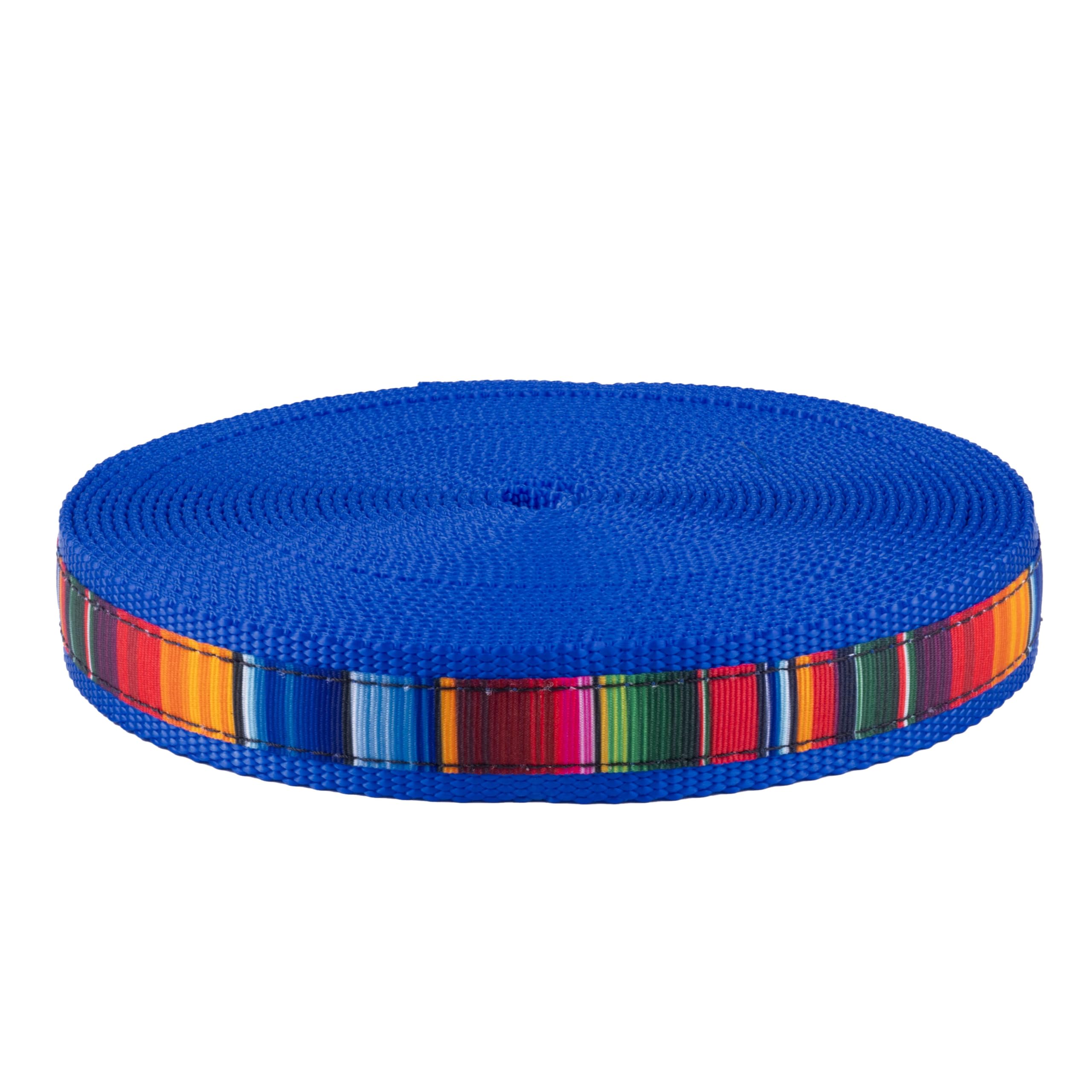 Country Brook Design serape ribbon pattern on nylon webbing for durable bag straps.