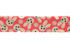 Country Brook Design Spring Bunnies webbing in outdoor use for backpacks and straps.