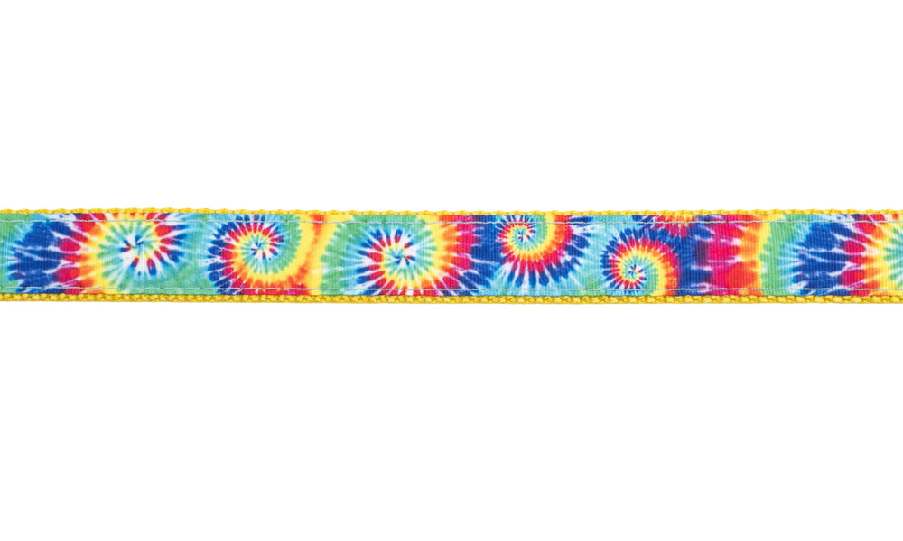 Country Brook Design tie-dye ribbon detail on nylon webbing for durable projects.