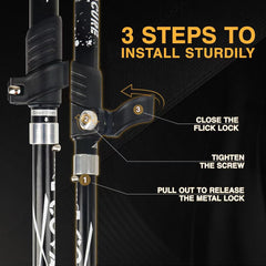 Covacure ergonomic EVA grips ensure comfortable, sweat-absorbent handling on long hikes