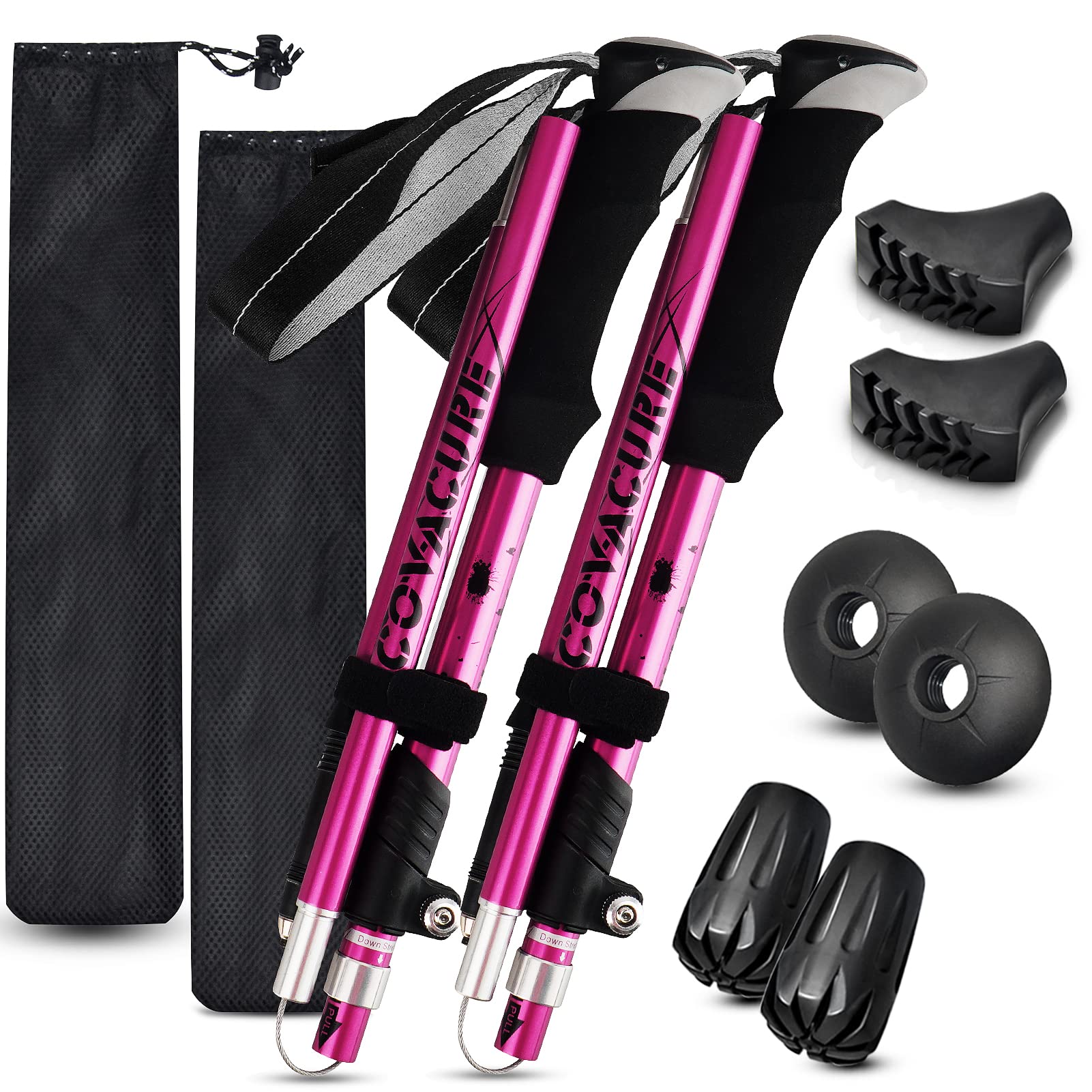 covacure hiking-poles-trifold-design for compact trail storage and quick setup