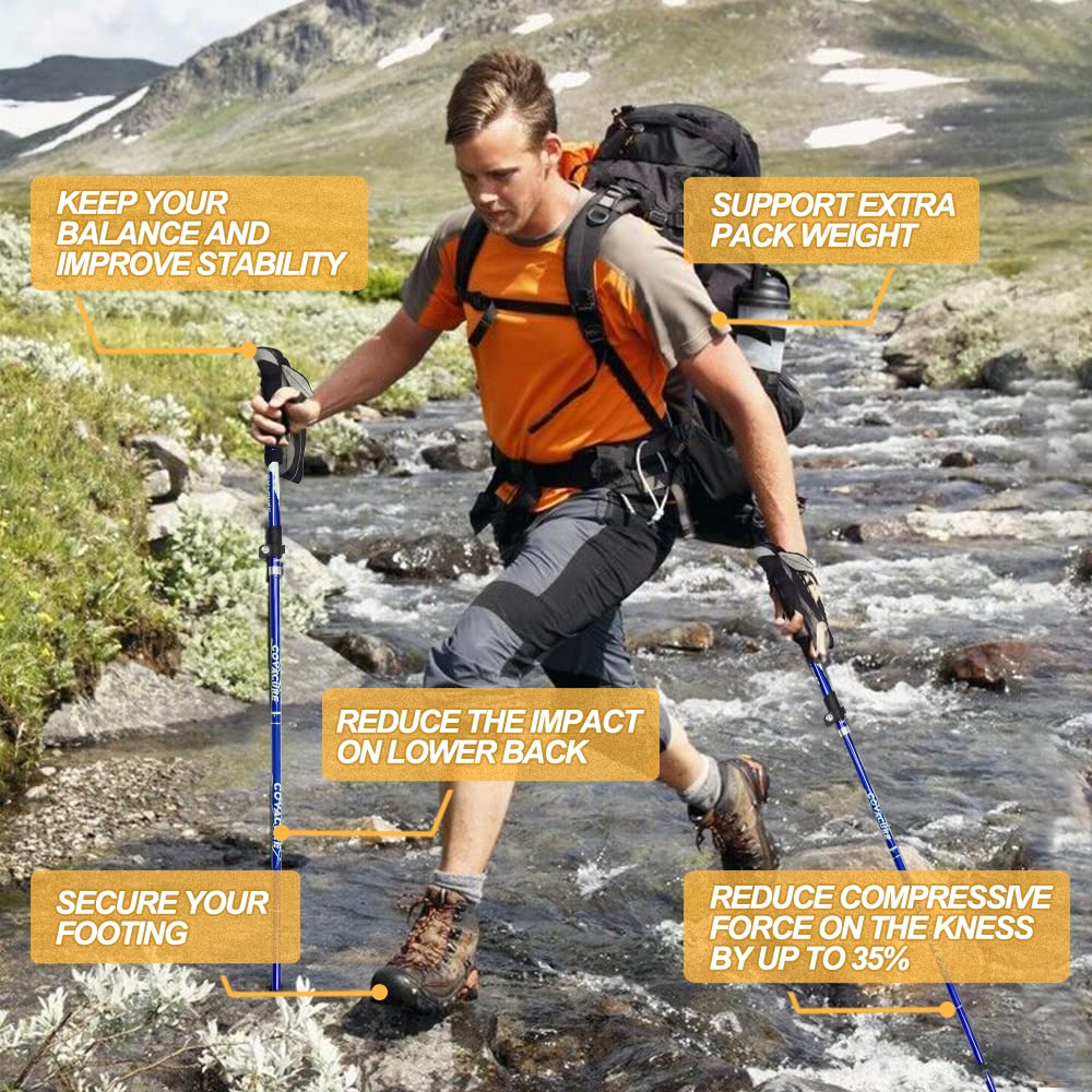 Covacure trekking poles show ultralight 7075 aluminum strength for long treks