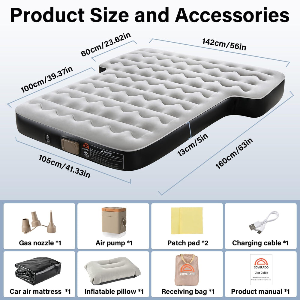 Coverado SUV air mattress demonstrates airtight design supporting up to 600 pounds