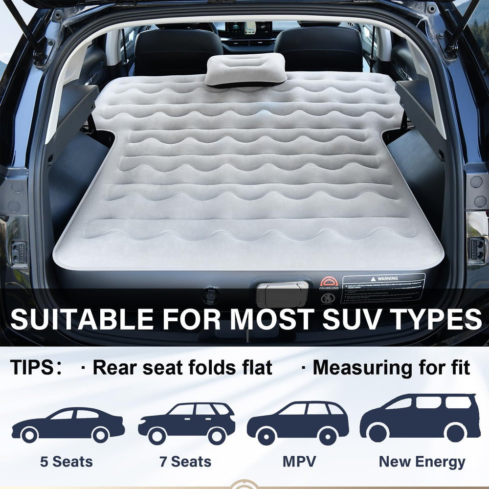 Coverado universal-fit SUV mattress fits most models when rear seats fold