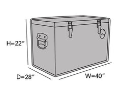 Covermates Classic Ice Chest Cover elastic hem ensures secure fit.
