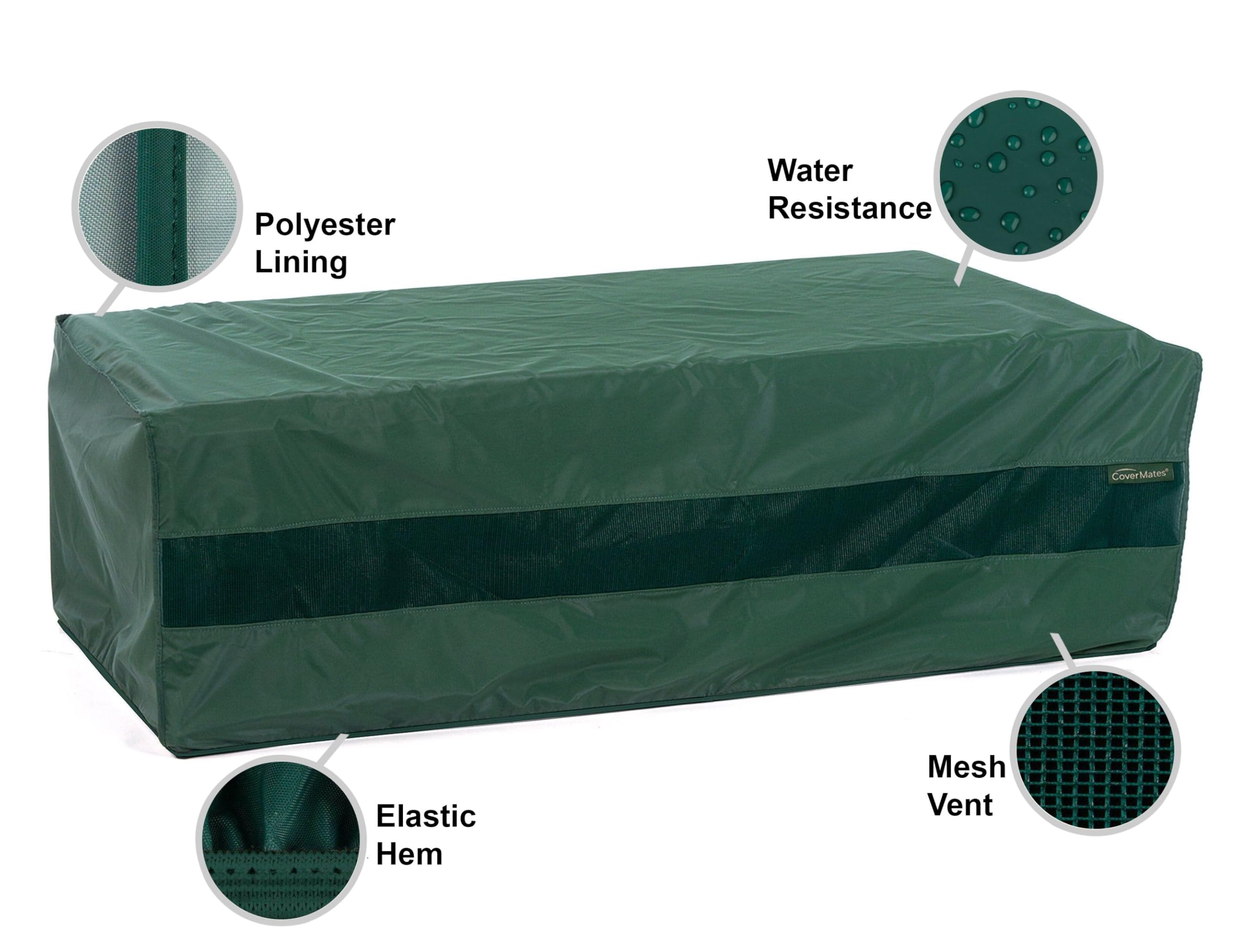 Covermates Classic Ice Chest Cover fits up to 50W x 28D x 21H for top brands.