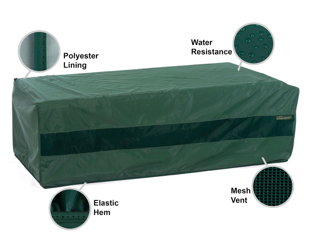 Covermates Classic Ice Chest Cover material detail shows thick vinyl and lining.